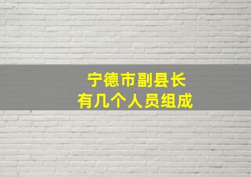 宁德市副县长有几个人员组成