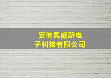 安徽奥威斯电子科技有限公司