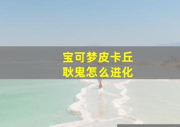 宝可梦皮卡丘耿鬼怎么进化