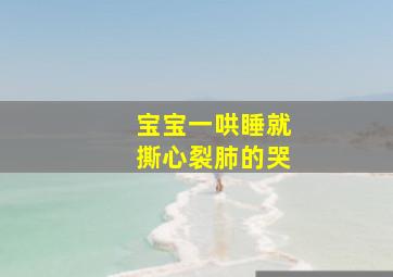 宝宝一哄睡就撕心裂肺的哭