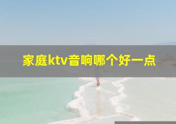 家庭ktv音响哪个好一点