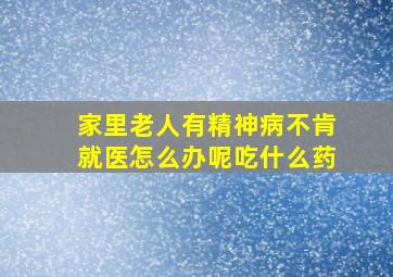 家里老人有精神病不肯就医怎么办呢吃什么药