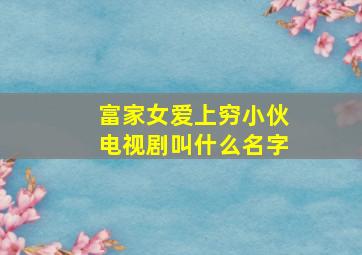 富家女爱上穷小伙电视剧叫什么名字