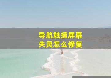 导航触摸屏幕失灵怎么修复