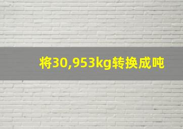 将30,953kg转换成吨