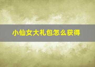 小仙女大礼包怎么获得