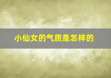 小仙女的气质是怎样的