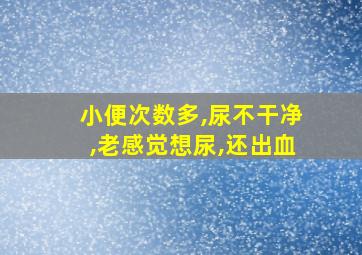 小便次数多,尿不干净,老感觉想尿,还出血