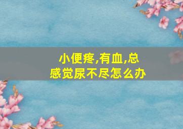 小便疼,有血,总感觉尿不尽怎么办