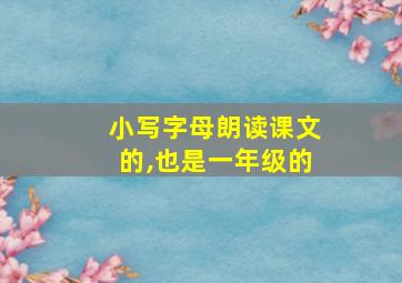 小写字母朗读课文的,也是一年级的