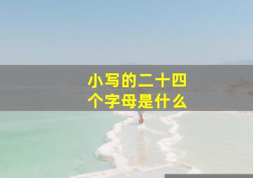 小写的二十四个字母是什么