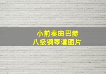 小前奏曲巴赫八级钢琴谱图片