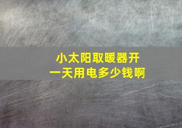 小太阳取暖器开一天用电多少钱啊