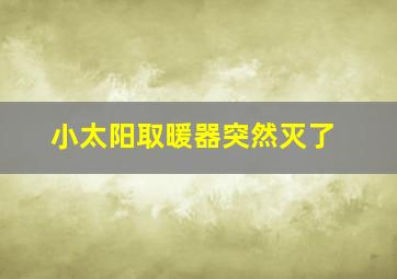 小太阳取暖器突然灭了