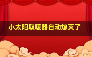 小太阳取暖器自动熄灭了