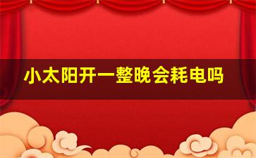 小太阳开一整晚会耗电吗