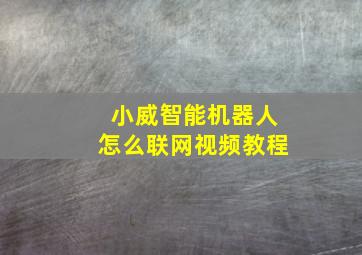 小威智能机器人怎么联网视频教程