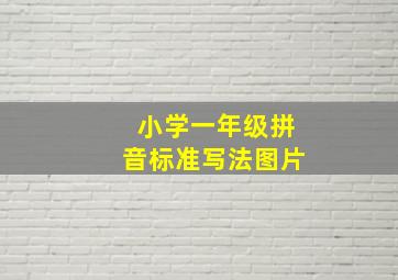 小学一年级拼音标准写法图片