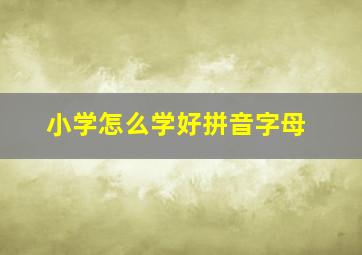 小学怎么学好拼音字母