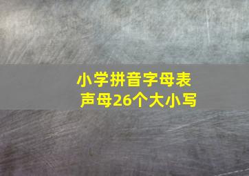 小学拼音字母表声母26个大小写