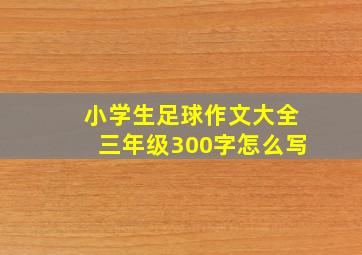 小学生足球作文大全三年级300字怎么写