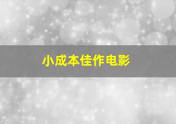 小成本佳作电影