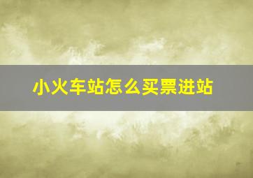 小火车站怎么买票进站