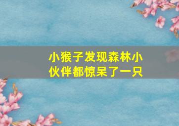 小猴子发现森林小伙伴都惊呆了一只