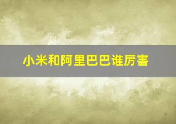 小米和阿里巴巴谁厉害