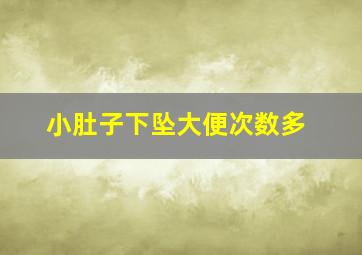 小肚子下坠大便次数多