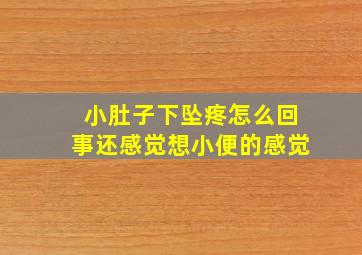 小肚子下坠疼怎么回事还感觉想小便的感觉