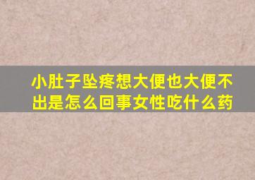 小肚子坠疼想大便也大便不出是怎么回事女性吃什么药