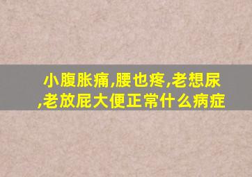 小腹胀痛,腰也疼,老想尿,老放屁大便正常什么病症