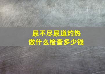 尿不尽尿道灼热做什么检查多少钱