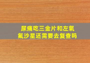 尿痛吃三金片和左氧氟沙星还需要去复查吗