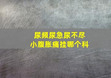 尿频尿急尿不尽小腹胀痛挂哪个科