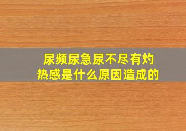 尿频尿急尿不尽有灼热感是什么原因造成的