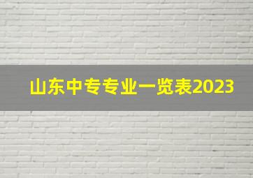 山东中专专业一览表2023