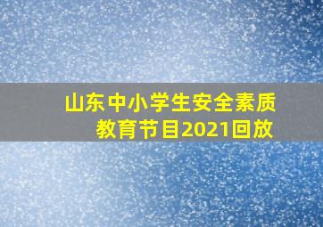 山东中小学生安全素质教育节目2021回放