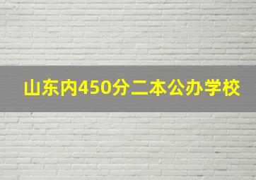 山东内450分二本公办学校