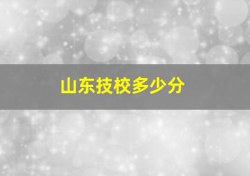 山东技校多少分