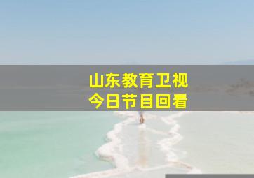 山东教育卫视今日节目回看