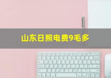 山东日照电费9毛多