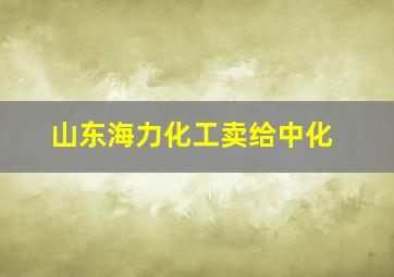 山东海力化工卖给中化