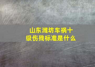 山东潍坊车祸十级伤残标准是什么