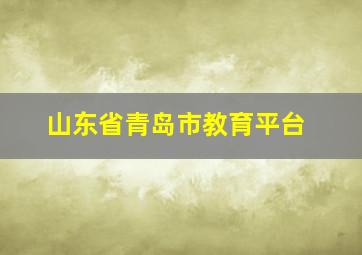 山东省青岛市教育平台