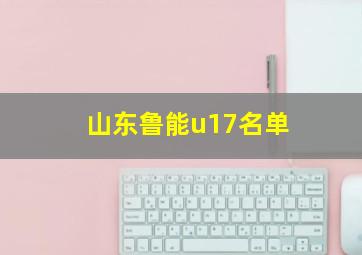 山东鲁能u17名单