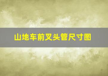 山地车前叉头管尺寸图