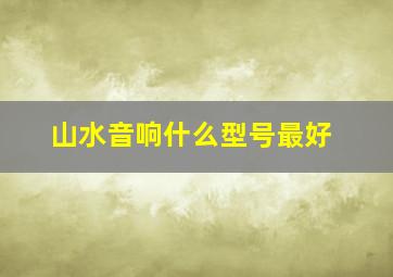 山水音响什么型号最好