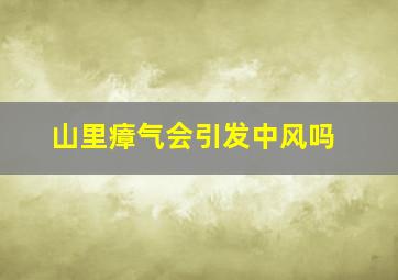 山里瘴气会引发中风吗